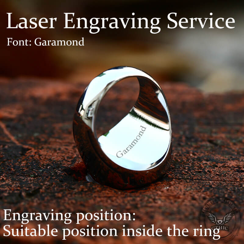 Anillo de acero inoxidable con nudo celta Vegvisir