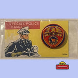 Rare 1960s Suffolk NY Vintage Tin Litho Special Police Badge