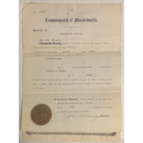 Rare Antique Vermont Massachusetts Railroad Stock Certificate