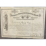 Rare Antique Vermont Massachusetts Railroad Stock Certificate