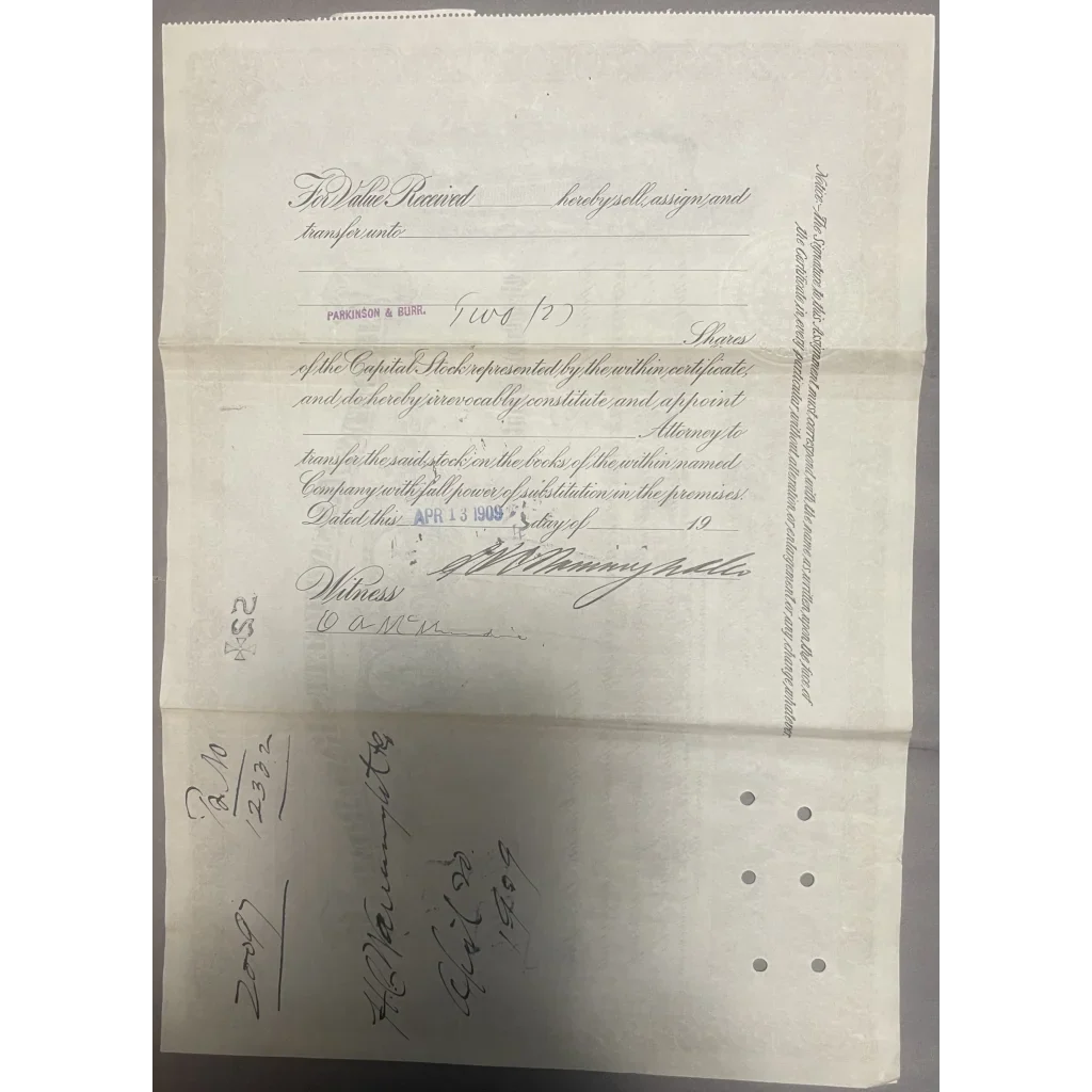 Rare 1900s VT & MA Railroad Stock Certificate Treasure