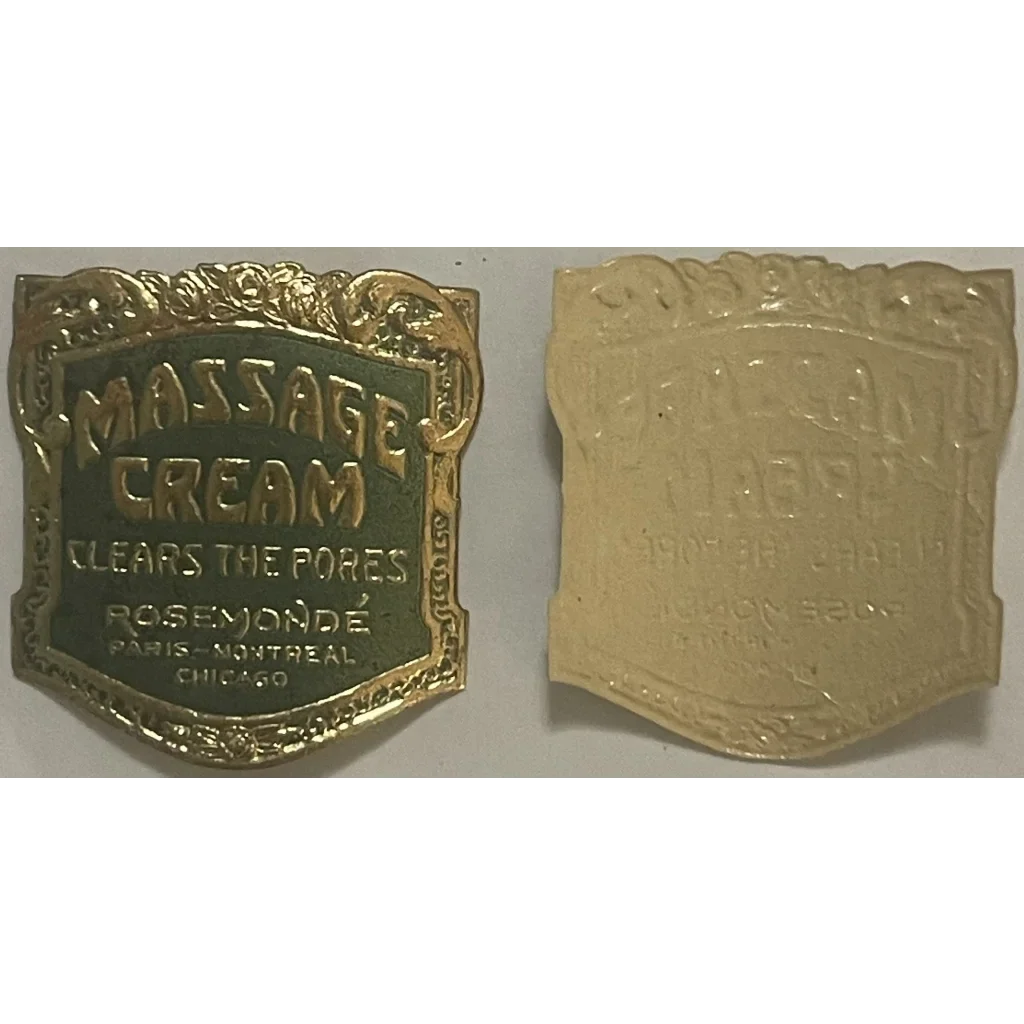 Rare 1910s Massage Cream Label from Paris Montreal Chicago