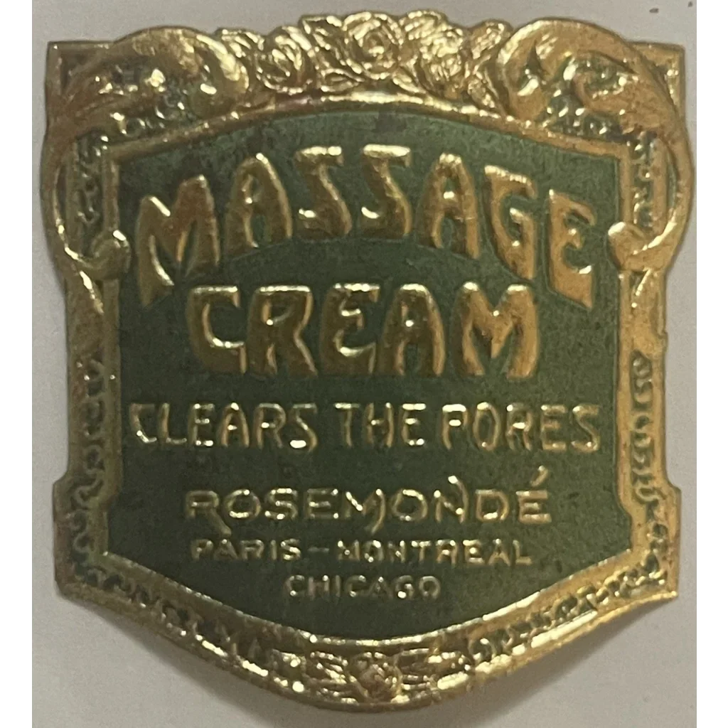 Rare 1910s Massage Cream Label from Paris Montreal Chicago