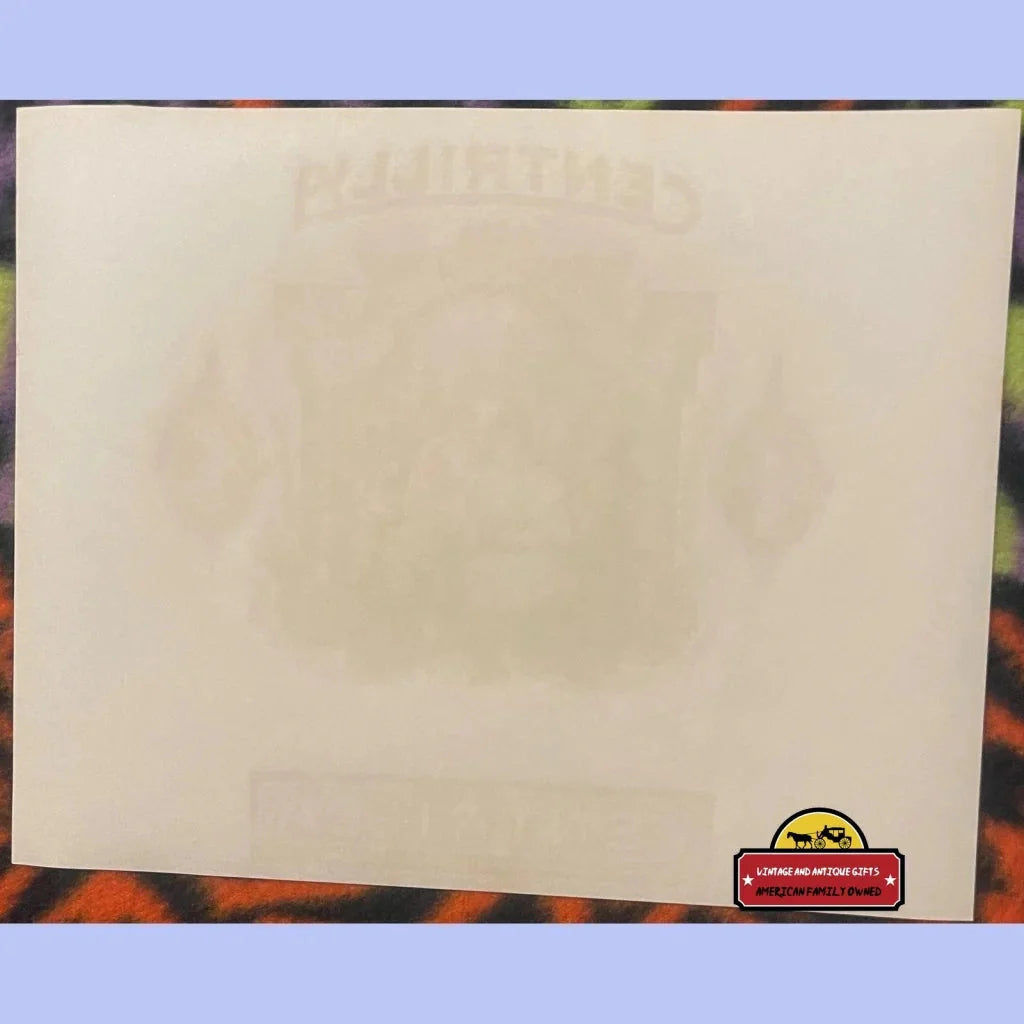 Rare Antique Centrilla Embossed Cigar Label From Tampa's Golden Age