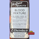 Rare Antique Blood Mixture Label from The Grove Pharmacy