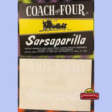 Rare Combo Vintage Coach and Four Soda Labels from 1960s