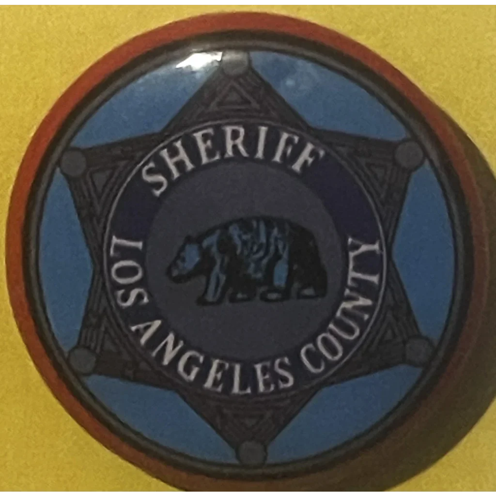 Rare Vintage 1950s LA Sheriff Tin Litho Special Police Badge