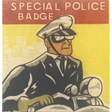 Rare Vintage 1950s LA Sheriff Tin Litho Special Police Badge