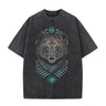 Viking Celtic Bear Print Washed T-shirt