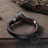Viking Crow Head Stainless Steel Bracelet