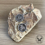 Viking Round Celtic Knot Stainless Steel Earrings