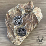 Viking Round Celtic Knot Stainless Steel Earrings