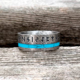 Viking Runes Amulet Stainless Steel Band Ring