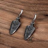Viking Runes Arrow Stainless Steel Earrings
