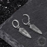 Viking Runes Arrow Stainless Steel Earrings