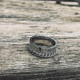 Viking Runes Chain Stainless Steel Spinner Ring