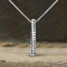 Viking Runes Mobius Bar Stainless Steel Necklace