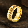 Viking Runes Stainless Steel Chain Spinner Ring