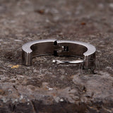 Viking Runes Stainless Steel Huggie Earrings