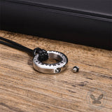 Viking Runes Stainless Steel Urn Necklace