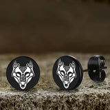Viking Sigils Stainless Steel Stud Earrings