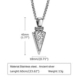 Viking Spear Head Stainless Steel Pendant