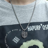 Viking Stag Vegvisir Stainless Steel Pendant