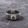 Viking Symbol Stainless Steel Spinner Ring