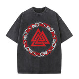 Viking Symbol Valknut Totem Washed T-shirt