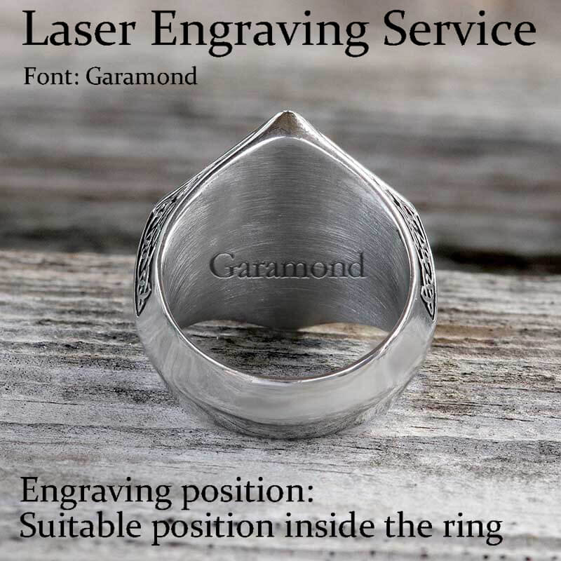 Anillo de acero inoxidable con nudo celta vikingo Valknut