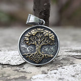 Viking Yggdrasil Tree of Life Stainless Steel Pendant