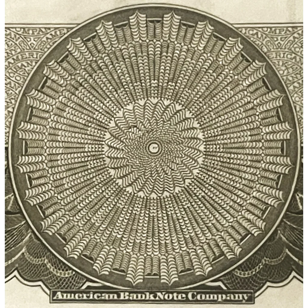 Rare American Bank Note Co. Stock Certificate from Roaring 20s