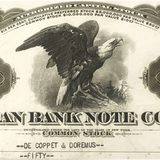Rare American Bank Note Co. Stock Certificate from Roaring 20s