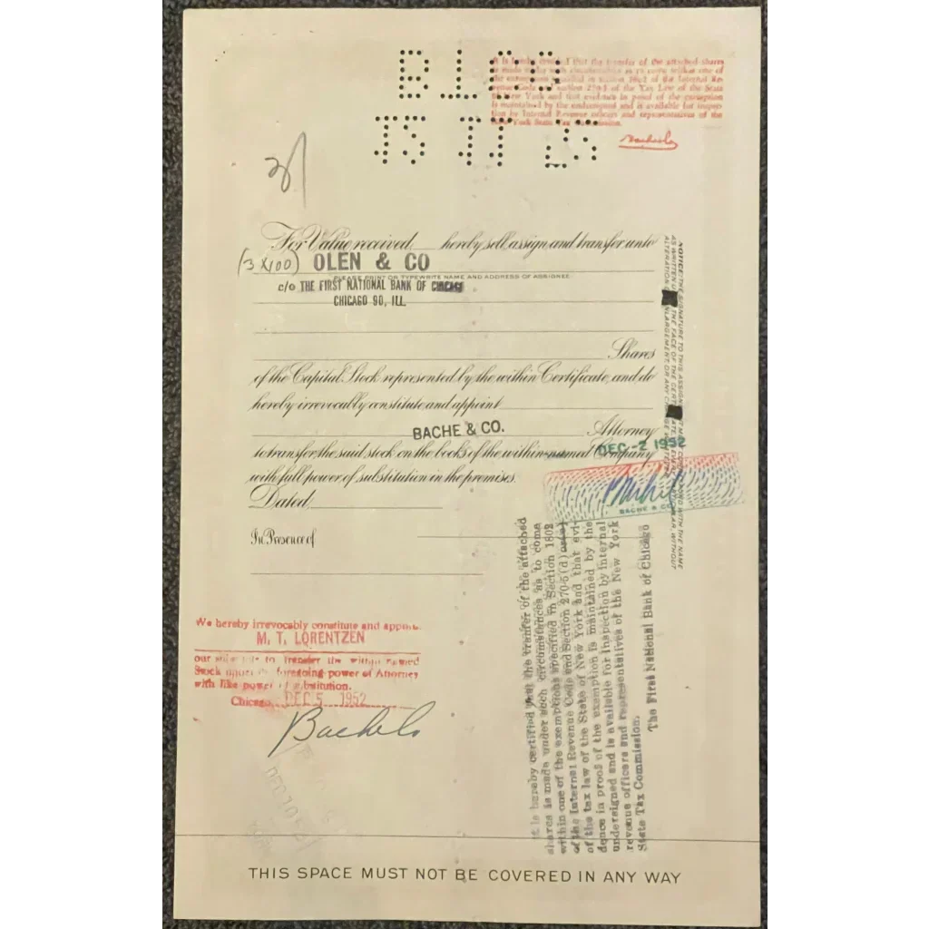 Rare Vintage 1950s B&O Railroad Stock Certificate Features Tom Thumb RR