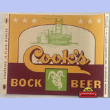 Rare 1940s Cook's Bock Beer Label with Steamboat and Goat Design