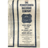 Rare 1945 Pennsylvania Railroad Pennsy Gold Bond Certificate