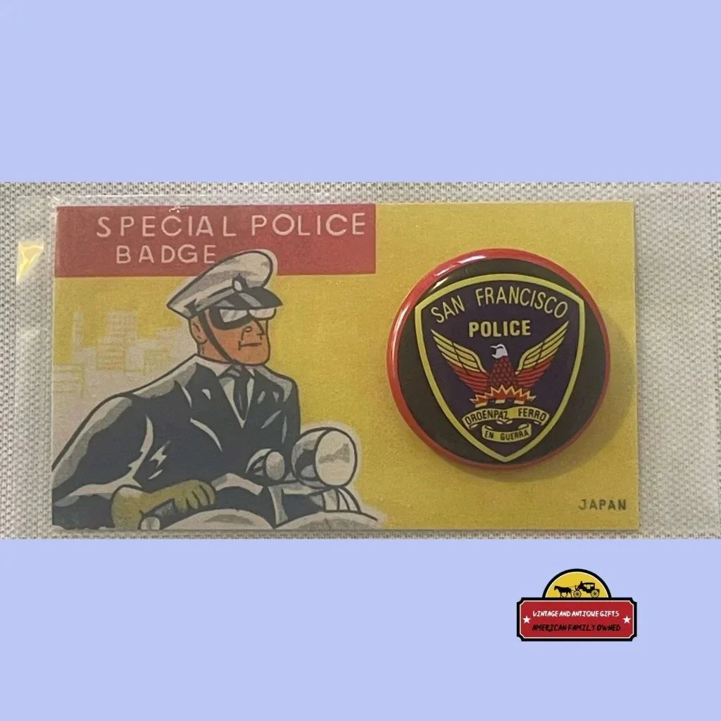 Rare 1950s San Francisco Special Police Badge Tin Litho Collectible