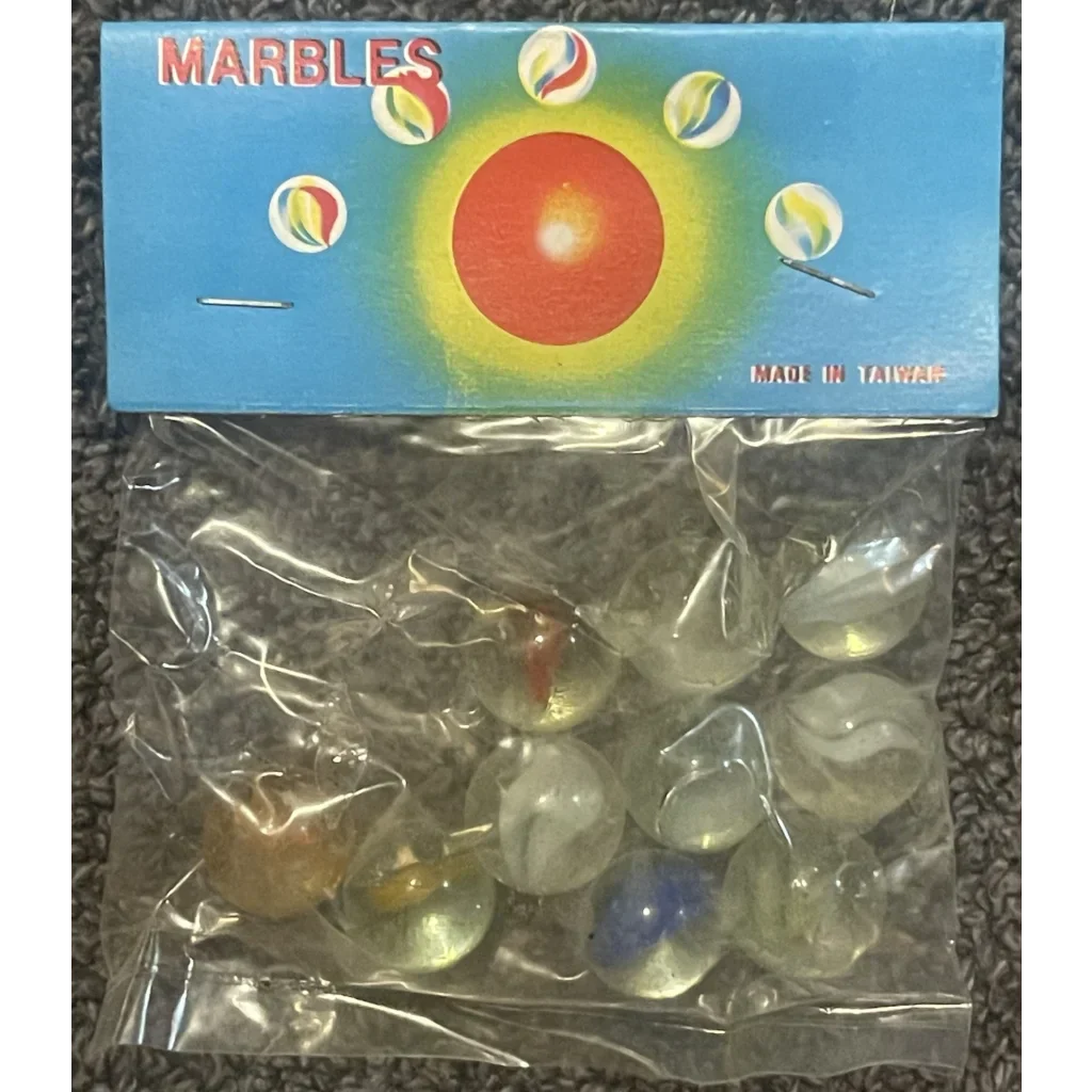 Vintage 1950s Cats Eye Marbles Unopened Pack of 10 Classic Beauties