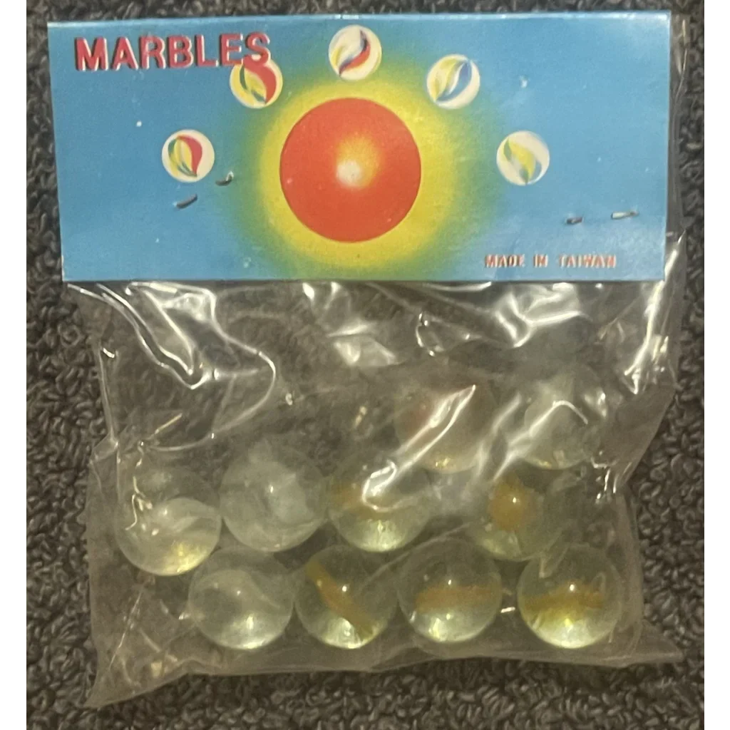 Vintage 1950s Cats Eye Marbles Unopened Pack of 10 Classic Beauties