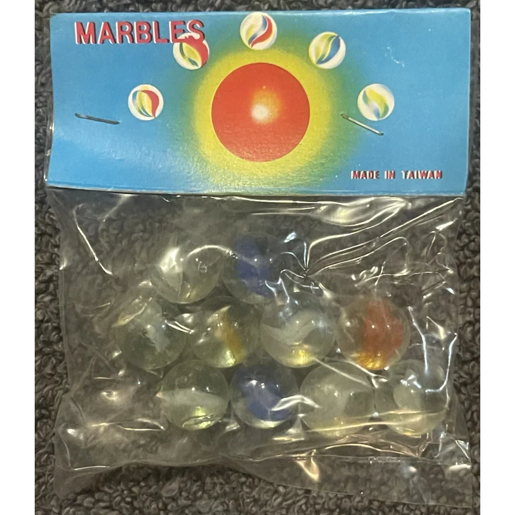 Vintage 1950s Cats Eye Marbles Unopened Pack of 10 Classic Beauties