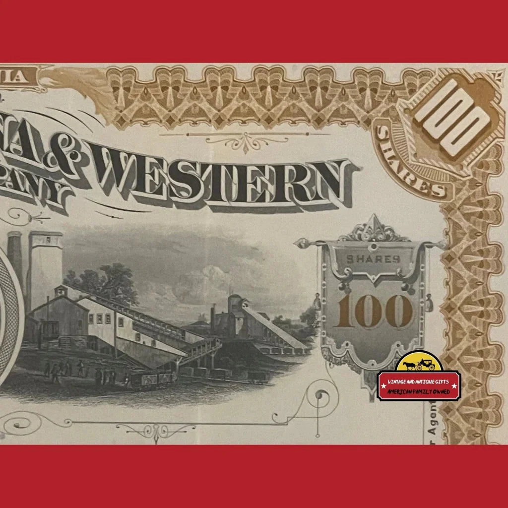 Rare 1950s Delaware Lackawanna Railroad Stock Certificate
