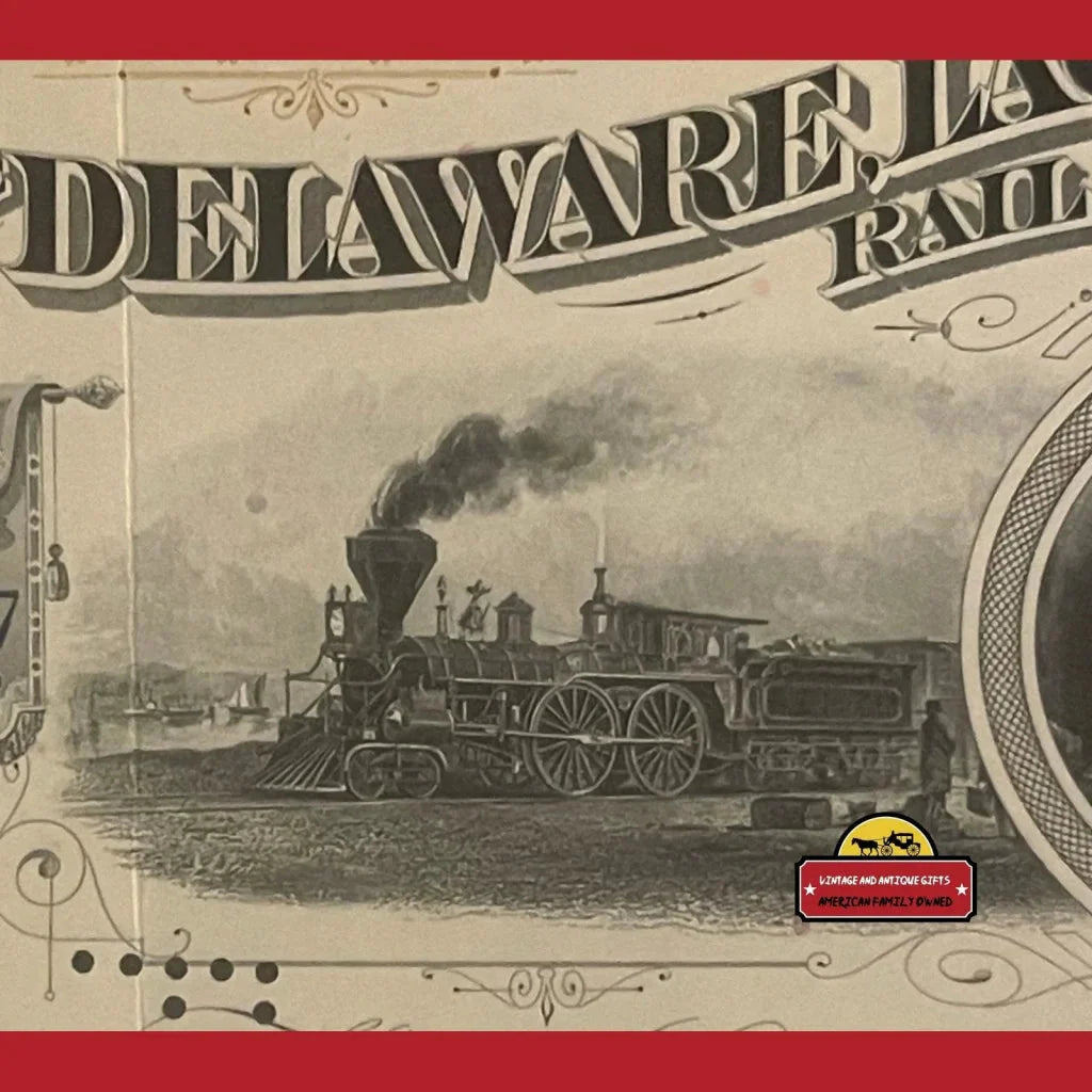 Rare 1950s Delaware Lackawanna Railroad Stock Certificate