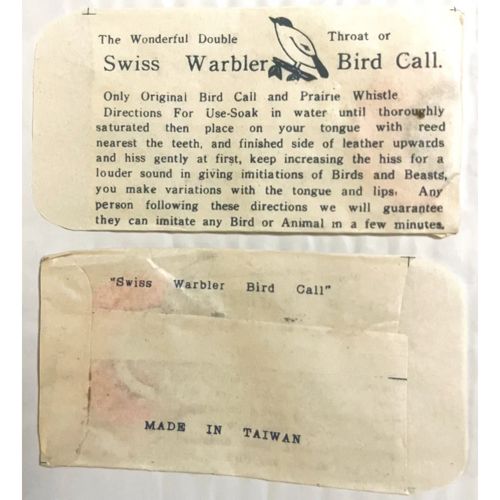 Vintage 1950s Swiss Warbler Bird Call Brings Nature's Melody Home