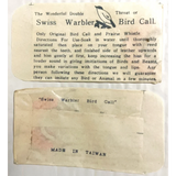 Vintage 1950s Swiss Warbler Bird Call Brings Nature's Melody Home