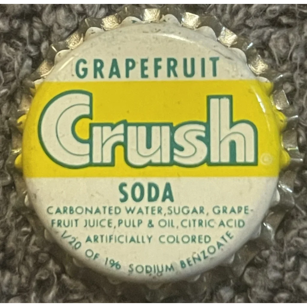 Rare Vintage 1950s Grapefruit Crush Bottle Cap from Pittsburgh