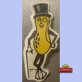 Rare 1950s Planters Mr. Peanut Cloth Sticker Antique Gift Find