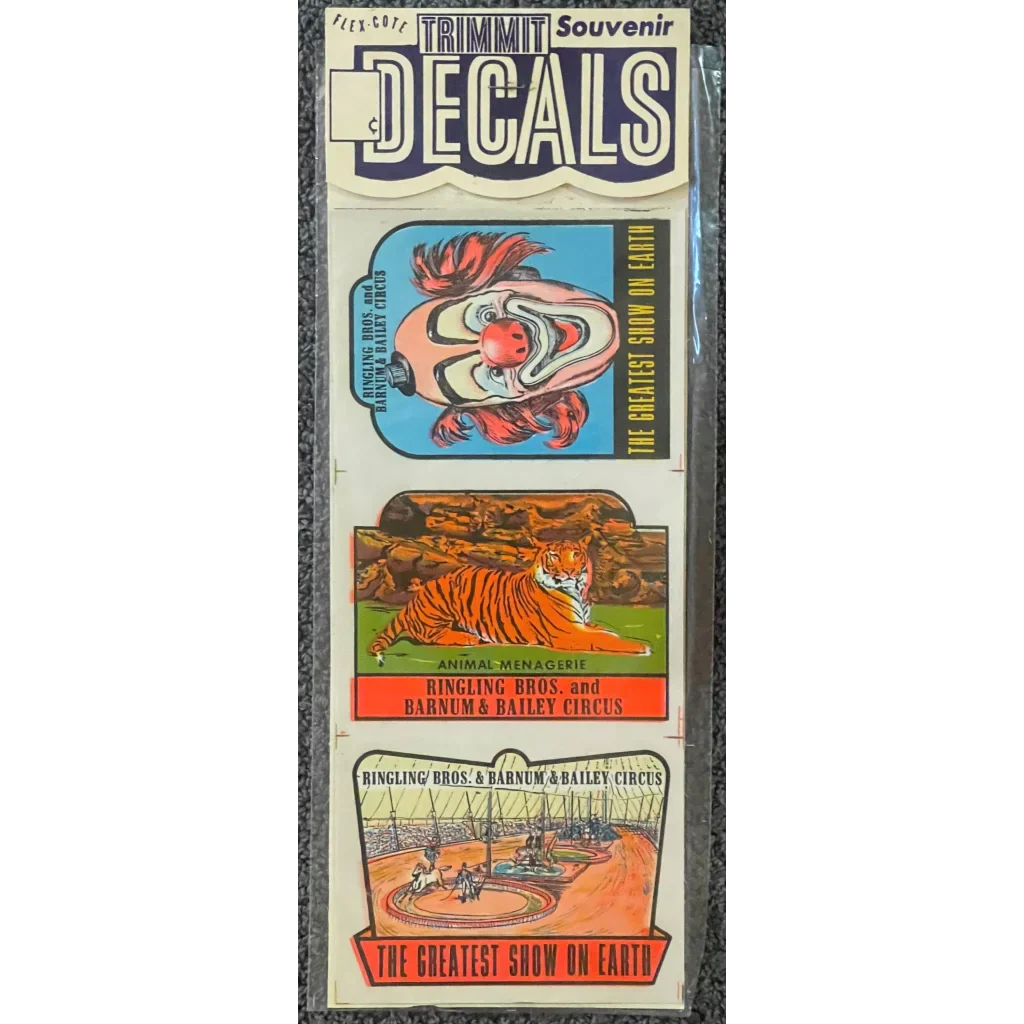 Vintage 1950s Ringling Bros Circus Decals Bring Nostalgia Home