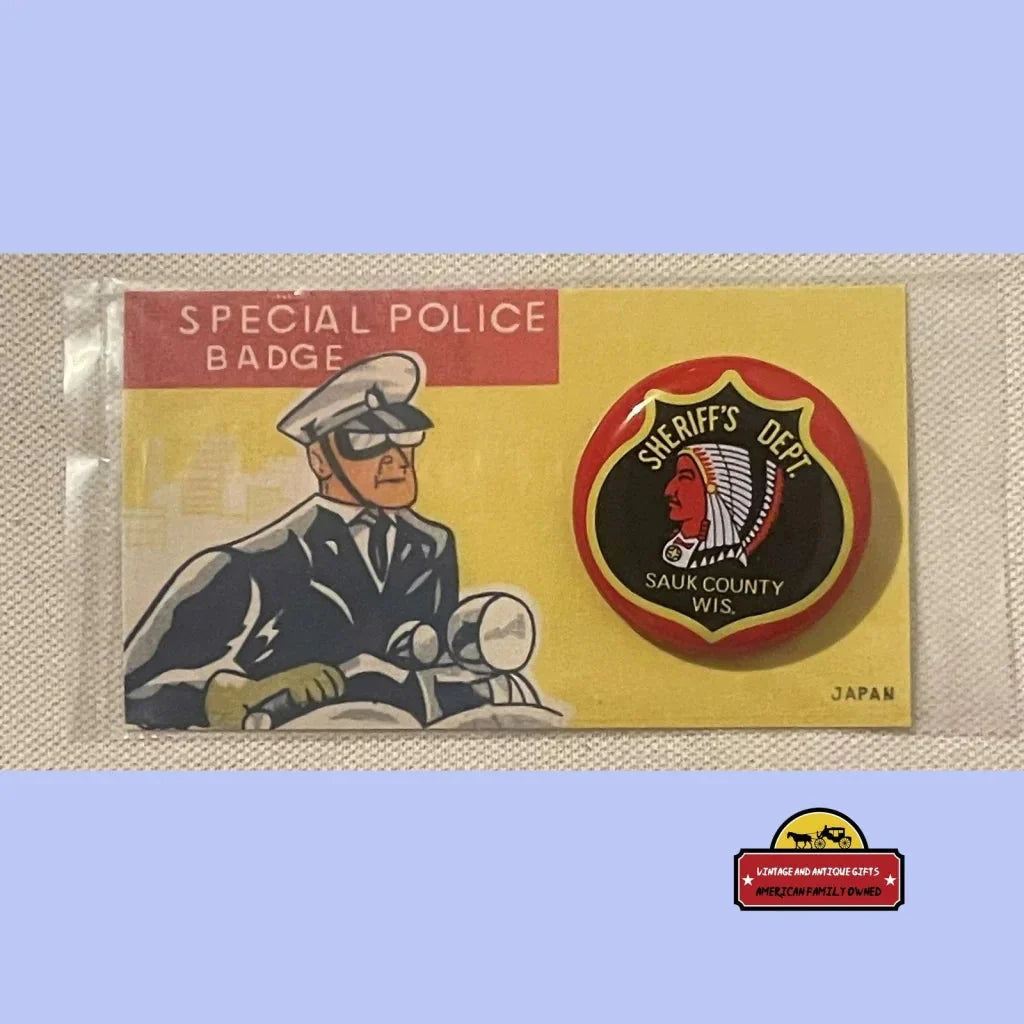 Rare 1950s Sauk County Special Police Tin Litho Badge