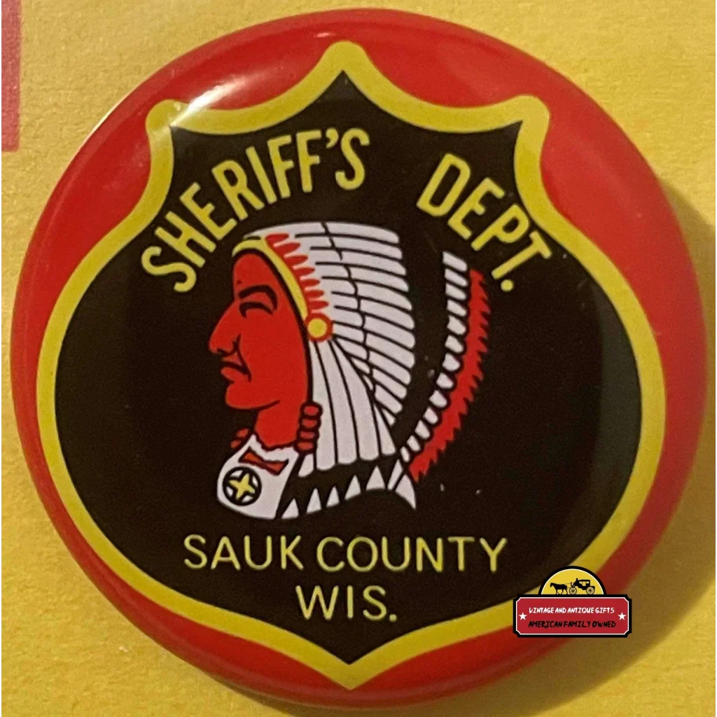 Rare 1950s Sauk County Special Police Tin Litho Badge