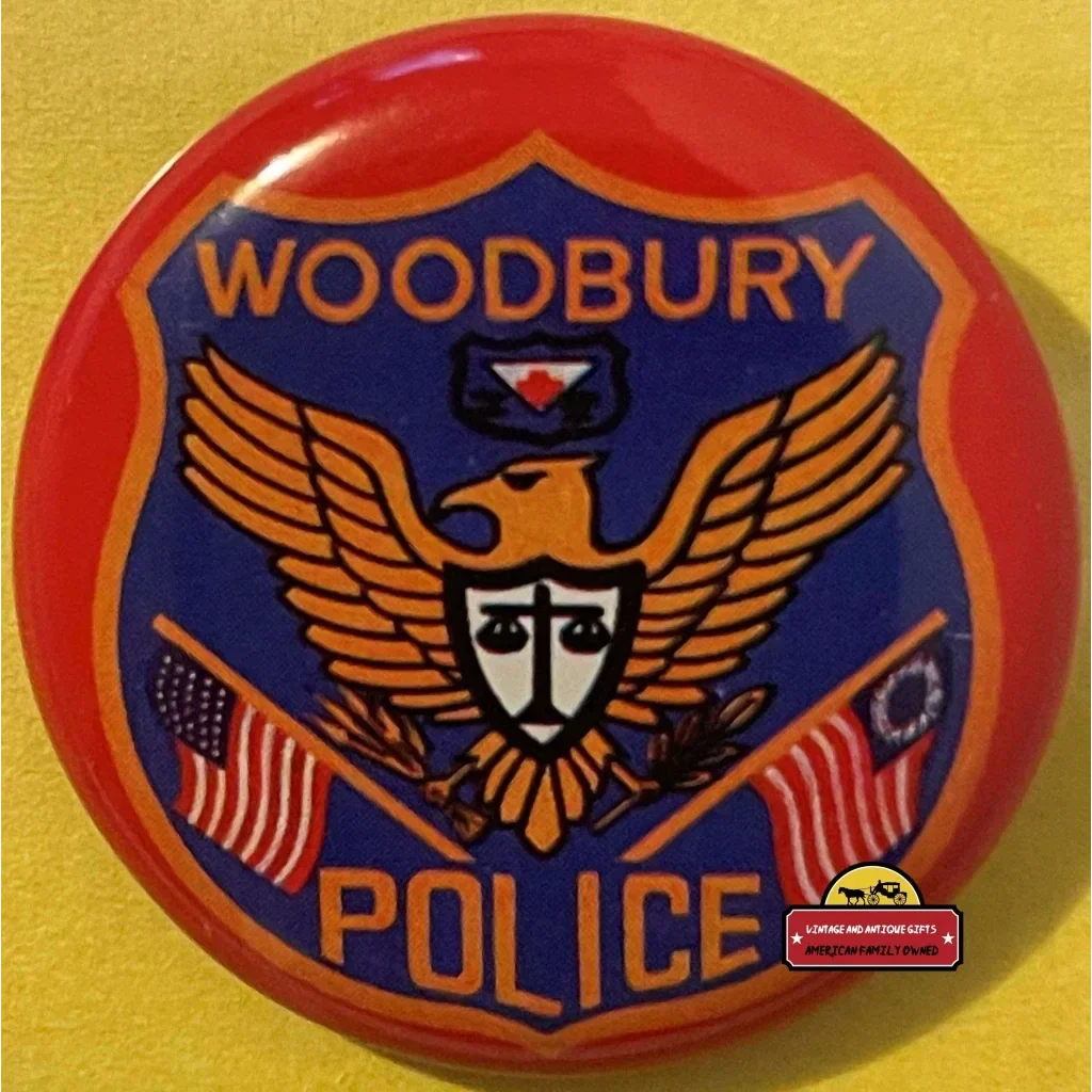 Rare 1950s Woodbury Special Police Badge Tin Litho Collectible
